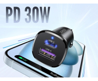 UGREEN Ładowarka samochodowa EC305 USB-C + USB 30W czarna - 1488953 - zdjęcie 2